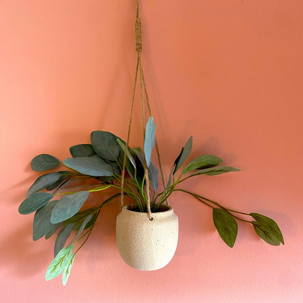 Rustic Faux Hanging Plant